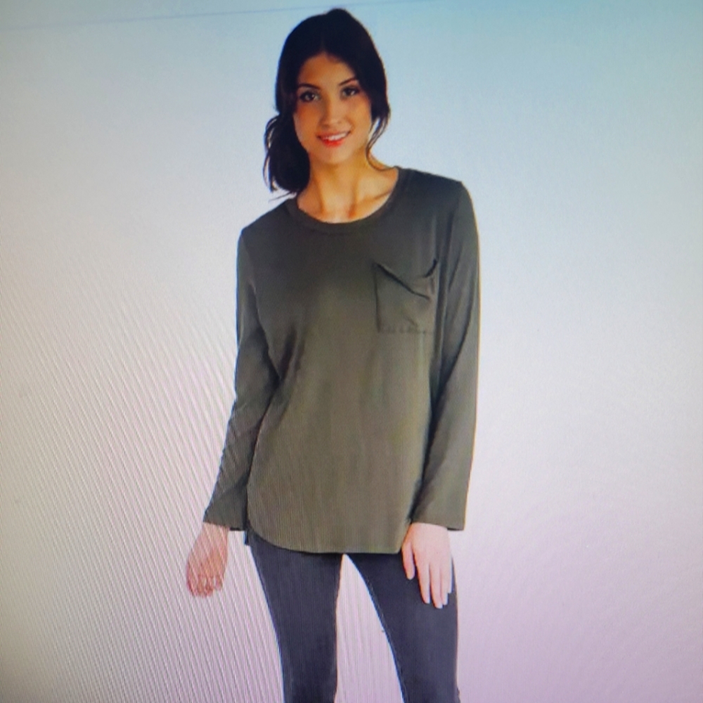 Mud Pie Noah Long Sleeve Jersey Top Size Large